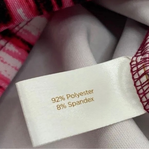 Women’s Decree Athletic Tie Dye Medium Pink White Sleeveless Round Neck Crop Top - Picture 4 of 7